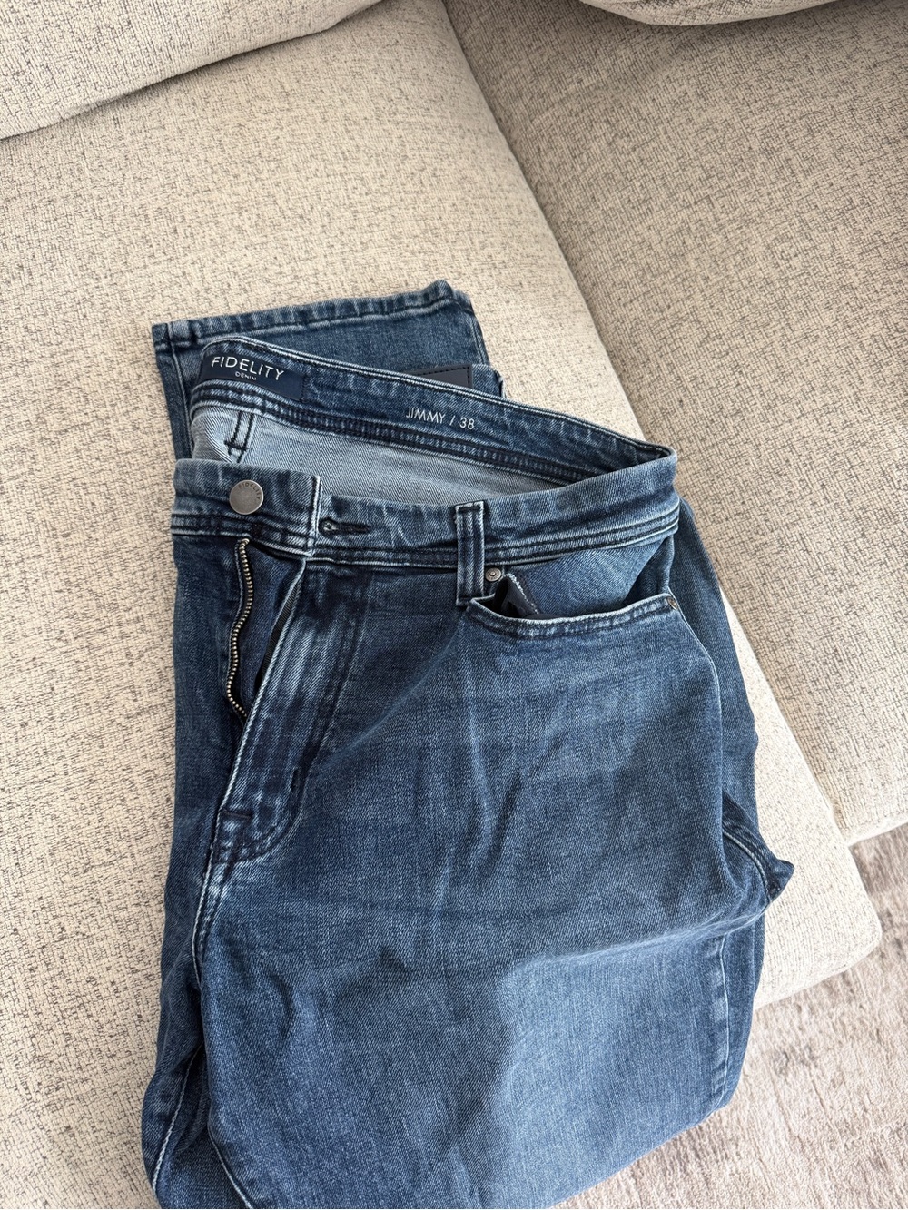 Fidelity Men’s Dark Blue Straight-Leg Jeans